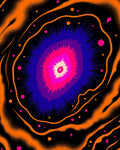 Explosive Galactic Aura Pattern Rug