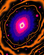 Explosive Galactic Aura Pattern Rug