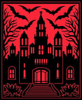 Castle Entrance With Flying Bats Rug
