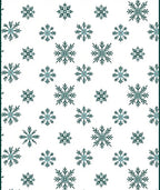 Deep Teal Snowflake Scatter Rug