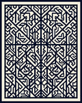 Geometric Maze Motif Graphic Pattern Rug