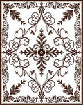 Ornate Swirl Floral Pattern Rug