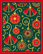 Festive Ornament Star Pattern Rug