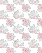 Abstract Rose Floral Pattern Design Rug