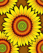 Vibrant Sunburst Mandala Pattern Rug