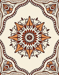 Ornate Mandala Inspired Floral Design Rug