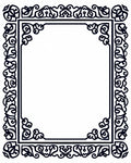 Intricate Floral Scrollwork Border Design Rug
