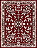 Classic Floral Medallion Border Rug