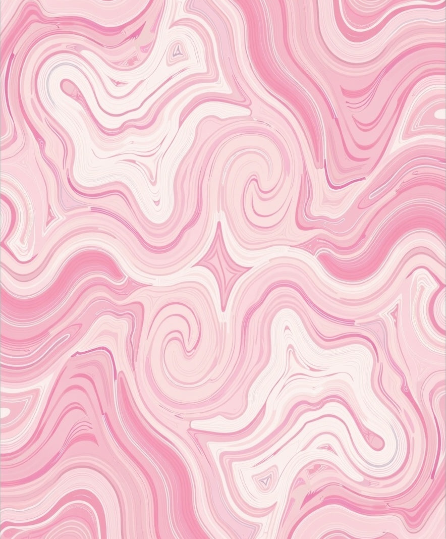Pink Agate Swirl Pattern Rug