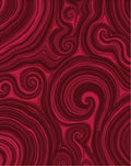 Deep Red Swirl Pattern Rug
