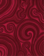 Deep Red Swirl Pattern Rug