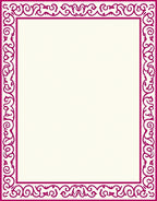 Elegant Floral Scrollwork Border Design Rug