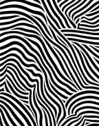 Abstract Wavy Black And White Stripes Rug