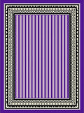 Purple Striped With Bold Border Design Rug