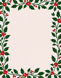 Festive Red Berry Holly Garland Rug