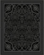 Classic Floral Swirls Gray Pattern Rug