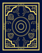 Art Deco Golden Rose Laurel Motif Rug