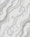 Abstract Grey Swirls Lines Pattern Rug