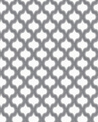 Gray Quatrefoil Geometric Pattern Rug