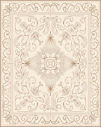 Art Nouveau Floral Mandala Square Design Rug