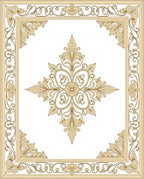 Elegant Cream Floral Decorative Pattern Rug