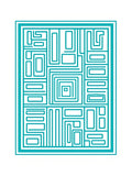 Geometric Maze Pattern Design Rug