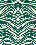 Teal Cream Zebra Stripe Pattern Rug