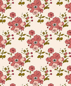 Retro Floral Bloom Pattern Rug