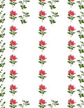Pink Floral Vine Pattern Rug