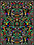 Vibrant Floral Trumpet Motif Rug