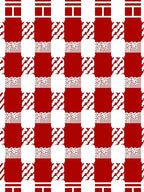 Checkerboard Red White Graphic Pattern Rug