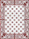 Elegant Floral Lattice Border Rug