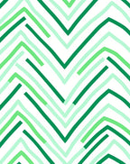 Green Chevron Stripes Design Rug