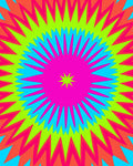 Radiant Starburst Psychedelic Pattern Rug