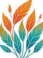 Tropical Feather Bold Pattern Rug