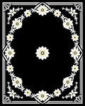 Classic Floral Border Design Rug