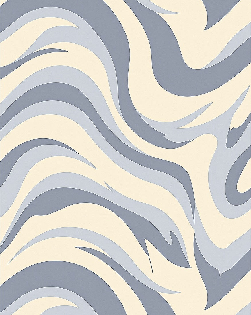Abstract Flowing Wave Pattern Rug