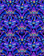 Vibrant Floral Art Nouveau Pattern Rug