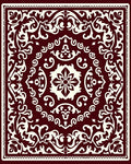 Ornate Swirls Floral Design Rug