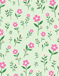 Pink Delicate Floral Pattern Rug