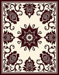 Floral Starburst Silhouette Design Rug