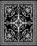 Intricate Floral Scrollwork White Design Rug