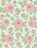 Charming Pink Floral Pattern Rug