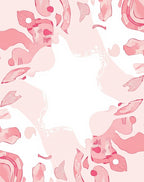 Abstract Pink Organic Shapes Rug