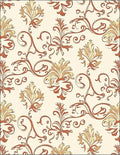 Ornate Floral Swirls Pattern Rug