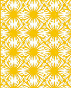 Bold Yellow Floral Pattern Design Rug