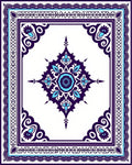 Ornate Geometric Floral Tile Design Rug