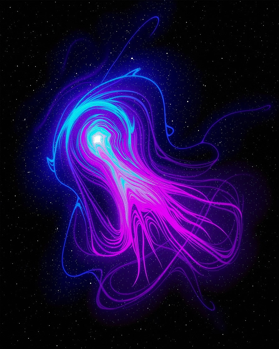 Vibrant Swirls Nebula Rug