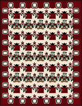 Crimson Floral Pot Patterned Rug