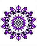 Purple Pink Floral Mandala Design Rug